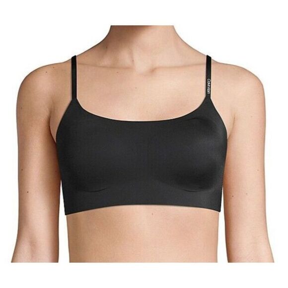 Calvin Klein QP21320 Women Sz L Black Lightly Lined Seamless Racerback Bralette - Picture 8 of 8